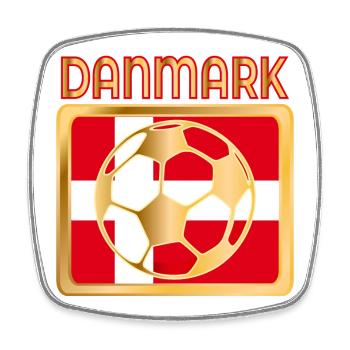 Dänemark Fußball - Viereckiger Kühlschrankmagnet - Weiß - Vorne
