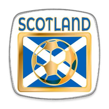 FUSSBALL FUSSBALL SCHOTTLAND - Viereckiger Kühlschrankmagnet - Weiß - Vorne