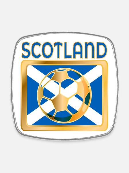 FOOTBALL SOCCER SCOTLAND - Square fridge magnet - white