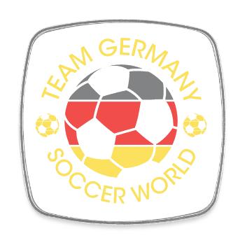 Team Germany Football Championship Tournament - Square fridge magnet - white - Front