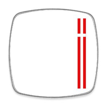 Flag of Denmark, Danish pride - Square fridge magnet - white - Front
