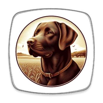 The beautiful brown Labrador Retriever - Viereckiger Kühlschrankmagnet - Weiß - Vorne