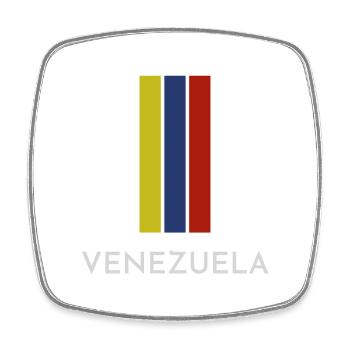 Venezolanische Flagge, Venezolanischer Stolz - Viereckiger Kühlschrankmagnet - Weiß - Vorne