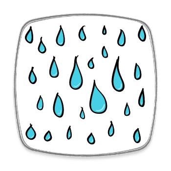 water drop - Viereckiger Kühlschrankmagnet - Weiß - Vorne