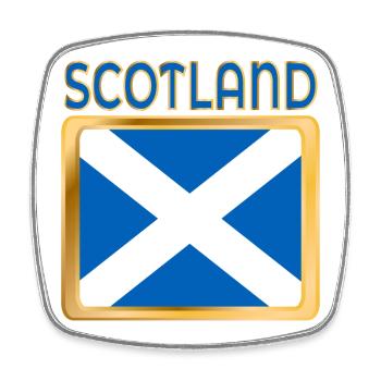 SCHOTTLAND FLAGGE GROSSBRITANNIEN EUROPA - Viereckiger Kühlschrankmagnet - Weiß - Vorne