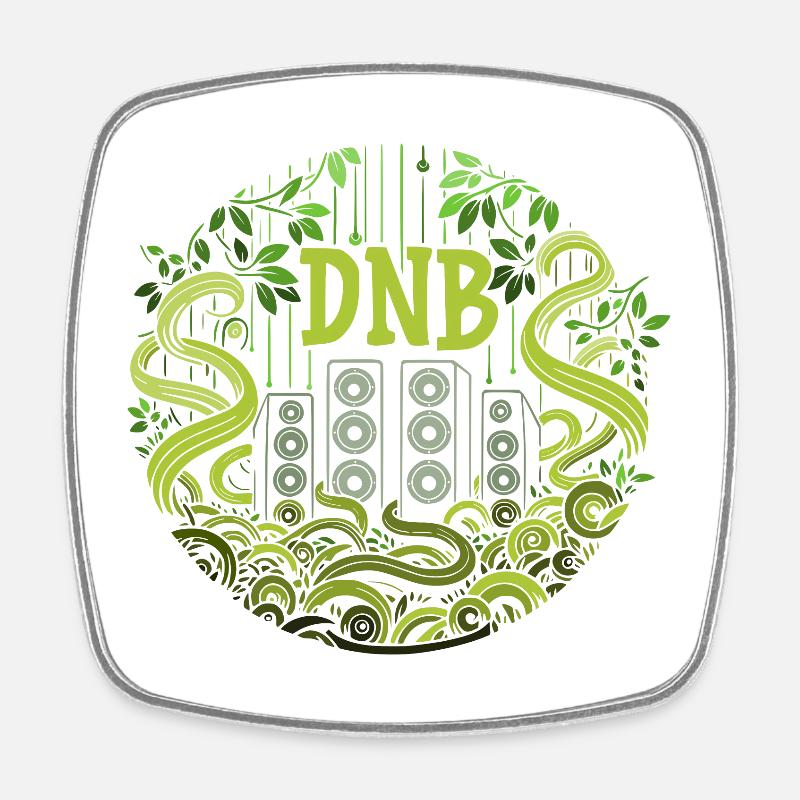 DNB Jungle, Drum and Bass Junglist - Square fridge magnet - white