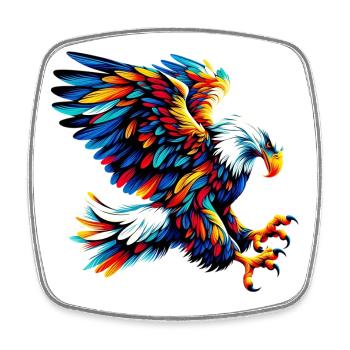 Aigle - Magnet carré - blanc - Devant