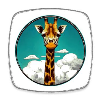 Giraffe - Square fridge magnet - white - Front