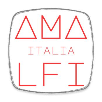 AMALFI ITALIA Art Design - Square fridge magnet - white - Front