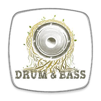 DNB Jungle Roots & Stones - Square fridge magnet - white - Front