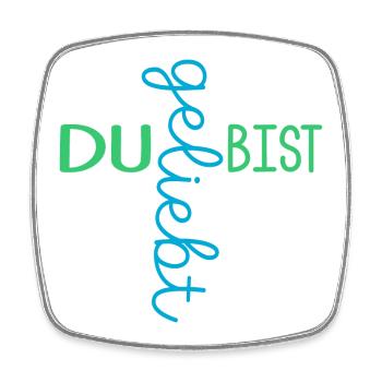 CHRISTLICHER GLAUBE - DU BIST GELIEBT - Viereckiger Kühlschrankmagnet - Weiß - Vorne