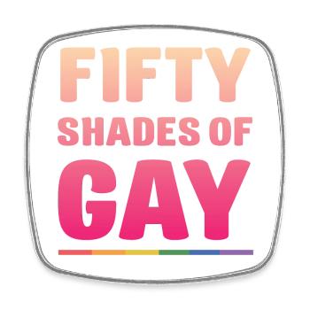 LGBTQ Pride Month -Shades of Gays - Square fridge magnet - white - Front