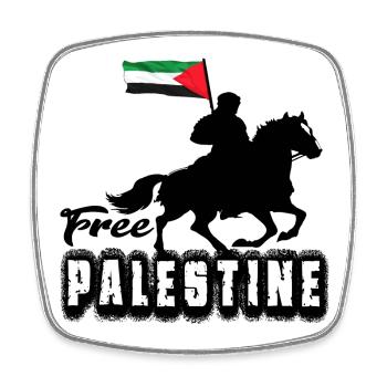 Free Palestine - Square fridge magnet - white - Front