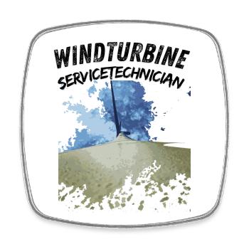 Wind TurbineTechnician - Square fridge magnet - white - Front