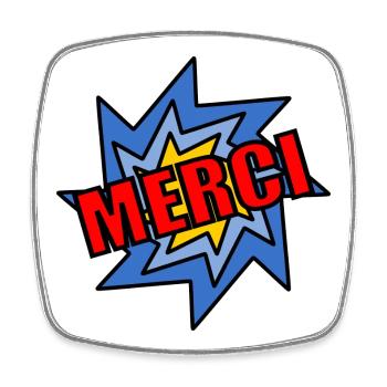 MISTRESS. THANK YOU. THANK YOU MISTRESS - Square fridge magnet - white - Front