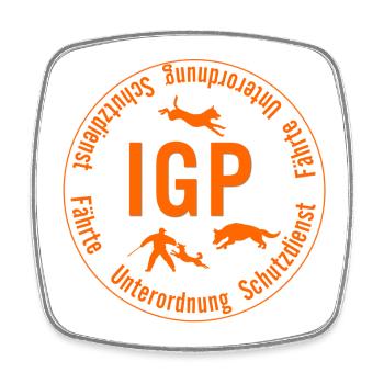 IGP Hundesport - rund, orange - Viereckiger Kühlschrankmagnet - Weiß - Vorne