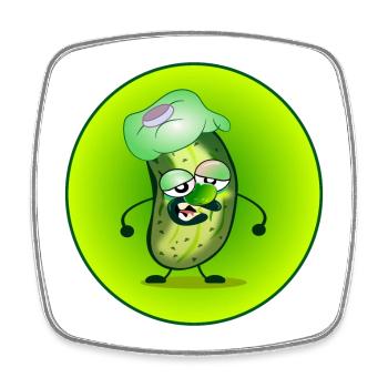 GHERKIN - PICKLEBALL PLAYER - HEADACHE - Square fridge magnet - white - Front