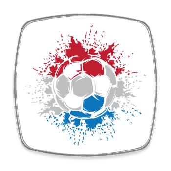 Football Color Explosion Pays-Bas Équipe des Pays-Bas - Magnet carré - blanc - Devant