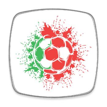 Portugal Fußball Explosion Fußballer Team Logo - Viereckiger Kühlschrankmagnet - Weiß - Vorne