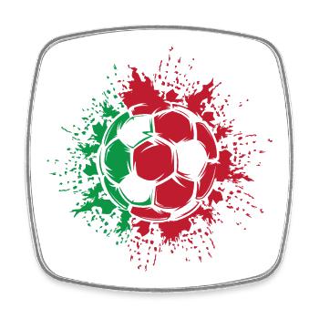 Portugal Soccer Explosion Soccer Team icon - Square fridge magnet - white - Front