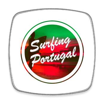 Surf Portugal - Magnet carré - blanc - Devant
