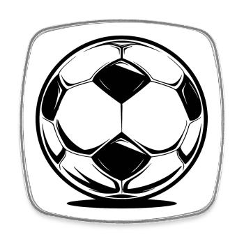 Graphismes de football - Magnet carré - blanc - Devant