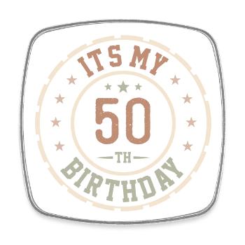 C'est Mon 50e Anniversaire Cadeau 50 Ans - Magnet carré - blanc - Devant