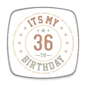 Es ist mein 36. Geburtstagsgeschenk 36 Jahre - Viereckiger Kühlschrankmagnet - Weiß - Vorne