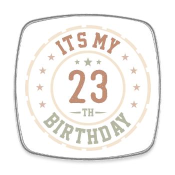 Es ist mein Geschenk zum 23. Geburtstag 23 Jahre - Viereckiger Kühlschrankmagnet - Weiß - Vorne