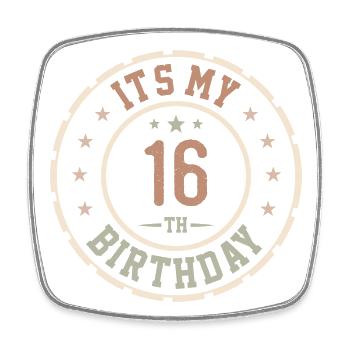 Es ist mein 16. Geburtstag 16 Jahre altes Geschenk - Viereckiger Kühlschrankmagnet - Weiß - Vorne
