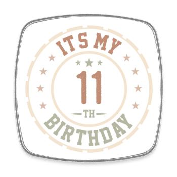 Es ist mein Geschenk zum 11. Geburtstag 11 Jahre - Viereckiger Kühlschrankmagnet - Weiß - Vorne