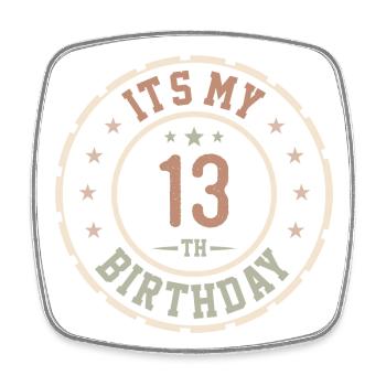 Es ist mein Geschenk zum 13. Geburtstag 13 Jahre - Viereckiger Kühlschrankmagnet - Weiß - Vorne