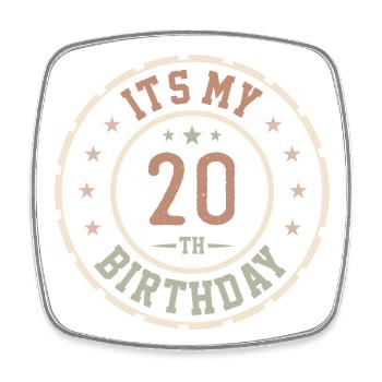 C'est Mon 20e Anniversaire Cadeau 20 Ans - Magnet carré - blanc - Devant