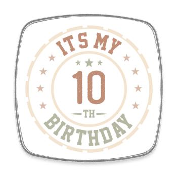 Es ist mein 10-jähriges Jubiläumsgeschenk zum 10-jährigen Jubiläum - Viereckiger Kühlschrankmagnet - Weiß - Vorne