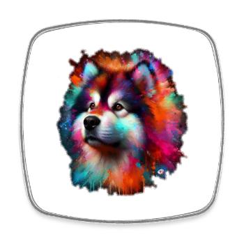Malamute Faros - Square fridge magnet - white - Front