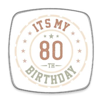 Es ist mein 80-jähriges Geburtstagsgeschenk - Viereckiger Kühlschrankmagnet - Weiß - Vorne