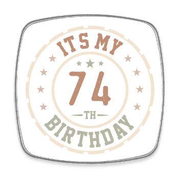 Es ist mein 74. Geburtstagsgeschenk 74 Jahre - Viereckiger Kühlschrankmagnet - Weiß - Vorne