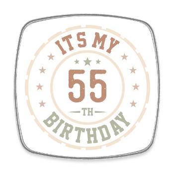 Es ist mein 55. Geburtstagsgeschenk zum 55. Jahr - Viereckiger Kühlschrankmagnet - Weiß - Vorne