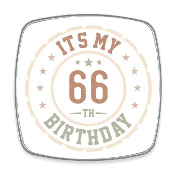 Es ist mein 66. Geburtstagsgeschenk 66 Jahre - Viereckiger Kühlschrankmagnet - Weiß - Vorne