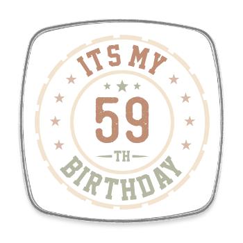 Es ist mein 59. Geburtstag 59 Jahre altes Geschenk - Viereckiger Kühlschrankmagnet - Weiß - Vorne