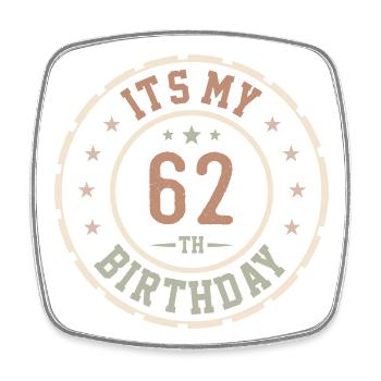 Es ist mein 62. Geburtstagsgeschenk 62 Jahre - Viereckiger Kühlschrankmagnet - Weiß - Vorne