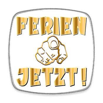 SOMMERFERIEN - WINTERFERIEN - FERIEN - Viereckiger Kühlschrankmagnet - Weiß - Vorne