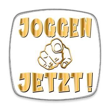 MOTIVATION LAUFEN - JOGGEN SPORT - Viereckiger Kühlschrankmagnet - Weiß - Vorne