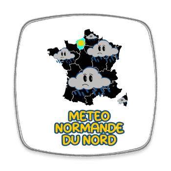 Northern Normandy weather - Square fridge magnet - white - Front