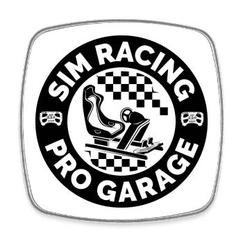 Sim Racing Gamer Rennsport Racer Logo Symbol icon - Viereckiger Kühlschrankmagnet - Weiß - Vorne