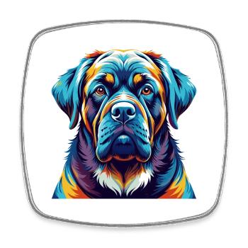 Alpine Mastiff Hunderasse Bunte Karikatur Kawaii - Viereckiger Kühlschrankmagnet - Weiß - Vorne