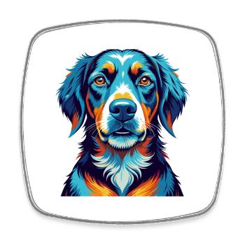 Amerikanischer Wasserhund Hunderasse Karikatur Kawaii - Viereckiger Kühlschrankmagnet - Weiß - Vorne