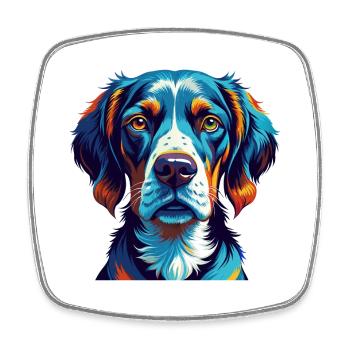 Ariege Pointer Hund Rasse Bunte Karikatur Kawaii - Viereckiger Kühlschrankmagnet - Weiß - Vorne