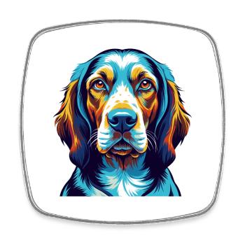 Bracco Italiano Race Chien Coloré Dessin Animé Kawaii - Magnet carré - blanc - Devant