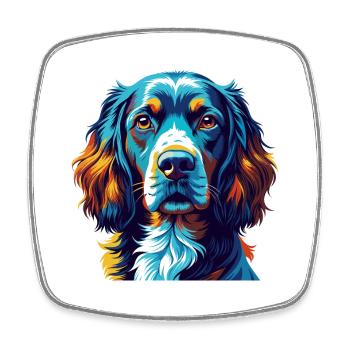 Boykin Spaniel Chien Race Coloré Dessin Animé Kawaii - Magnet carré - blanc - Devant